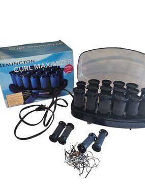 Remington Curl Maximizer Hot Rollers Relax Surface Extra Rollers W/ Clips